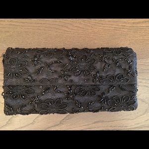 Fellini black beaded evening bag